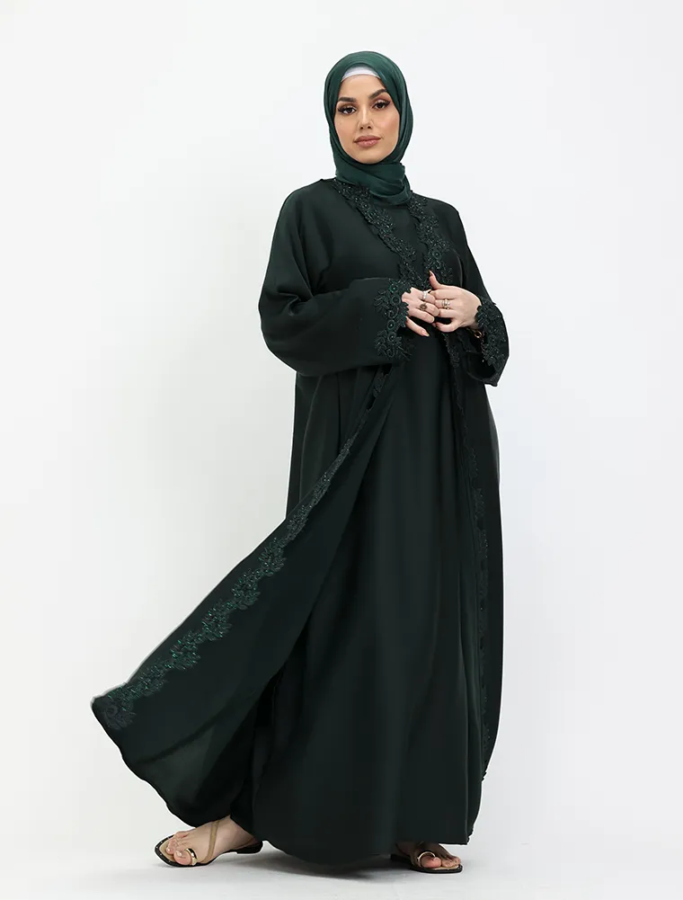 Green 2 Piece Amara Abaya